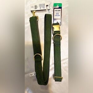 Top Paw Green Lace Dog Collar and Matching Leash (L)